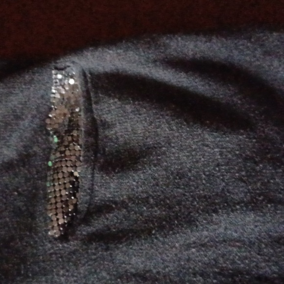 🌺Cache Gray Women's Sweater with Sequin Accents - Picture 3 of 8